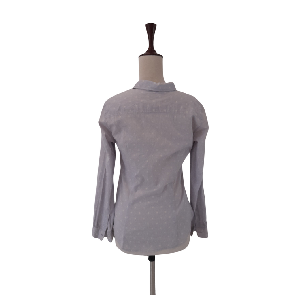 Uniqlo Light Purple Polka Dot Collared Shirt | Pre Loved |