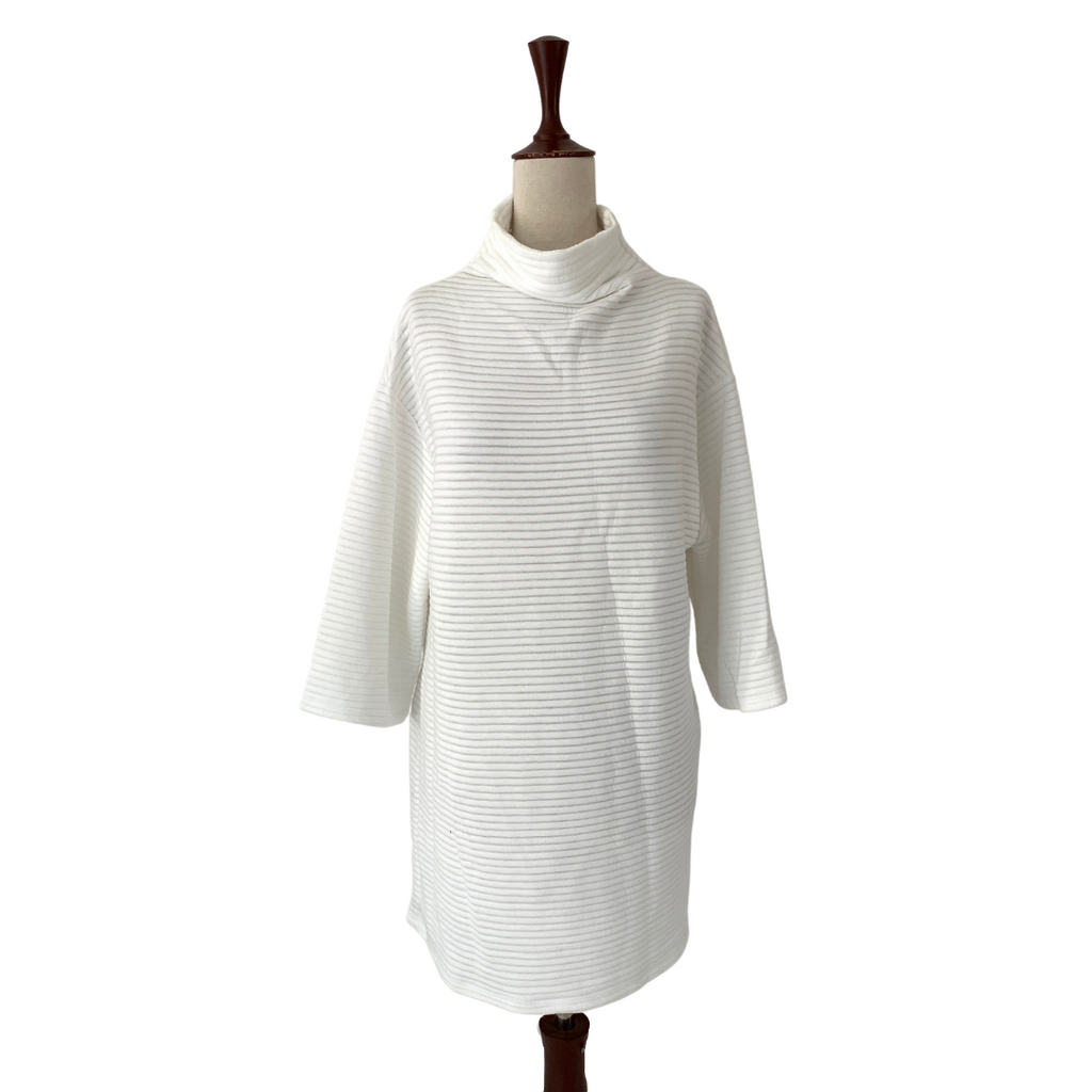 ZARA White High-neck Knit Sweater | Brand New |