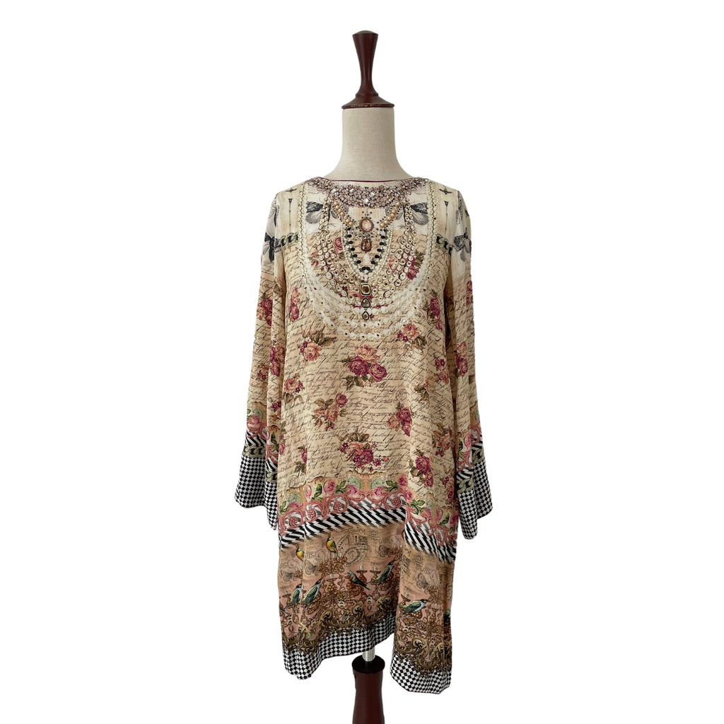 Sapphire Printed Silk Kurta | Gently Used |