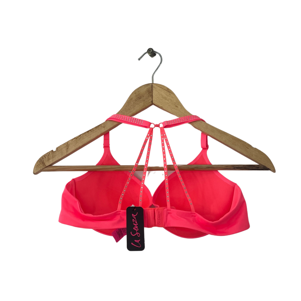 La Senza Neon Pink Rhinestone Bra | Brand New |