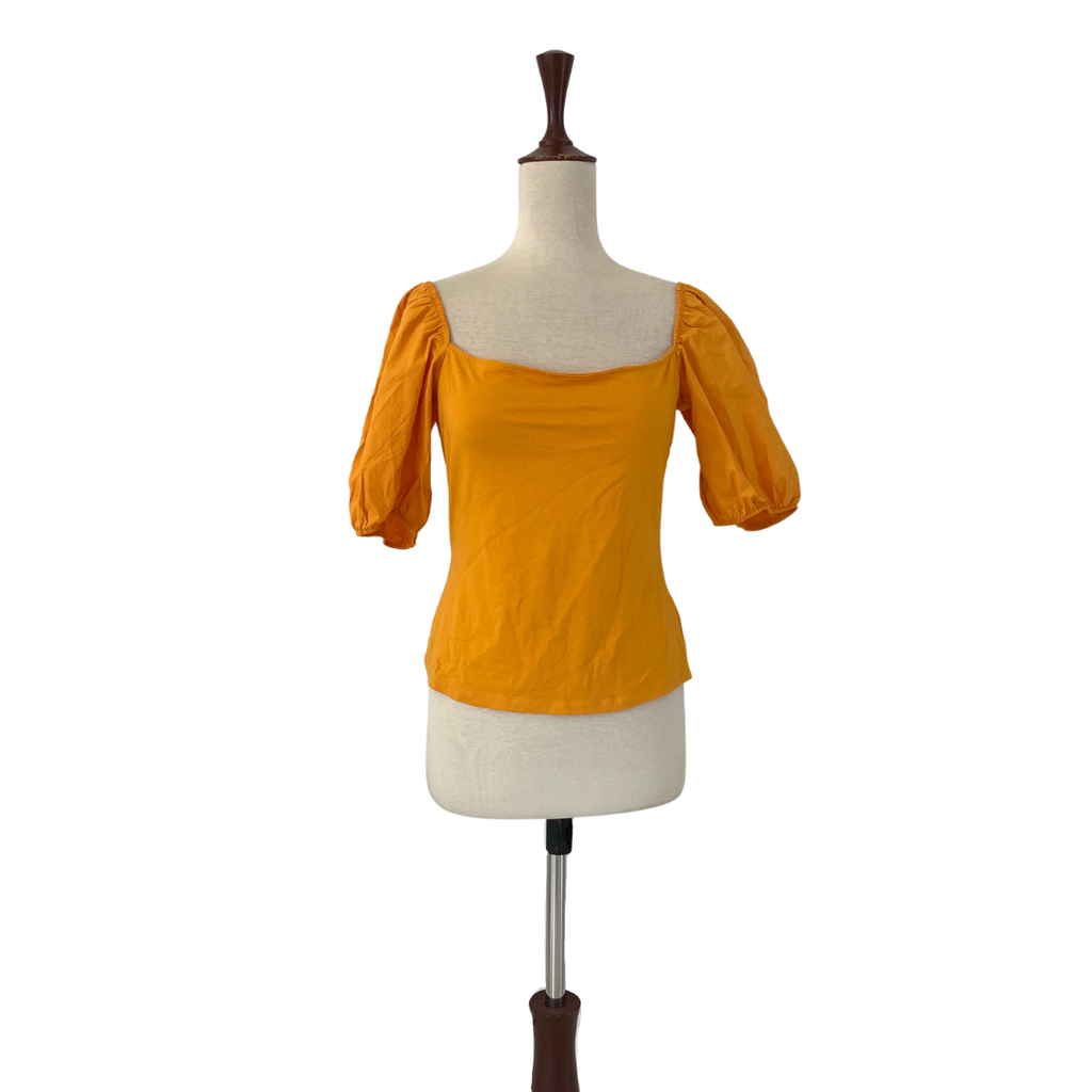 H&M Mustard Off-shoulder Crop Top | Brand New |