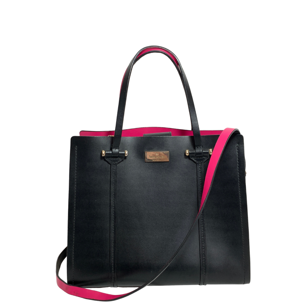 Kate Spade Small 'Elodie' Black Leather Satchel | Pre Loved |