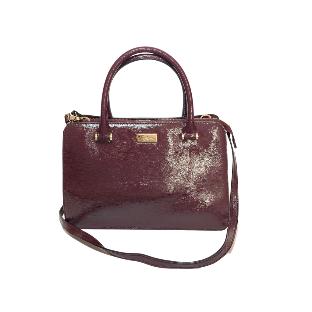 Kate Spade Maroon Leather Satchel | Pre Loved |