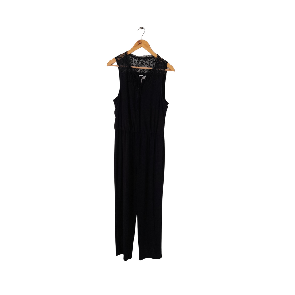 Laundry By Sheli Segal Black Sleeveless Jumpsuit | Pre Loved |