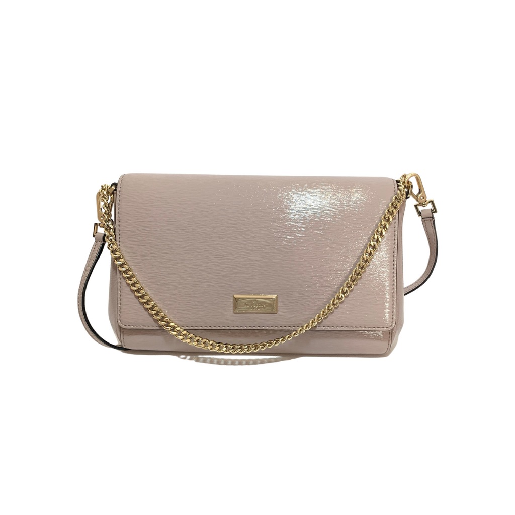 Kate Spade Taupe Leather Crossbody Bag | Gently Used |