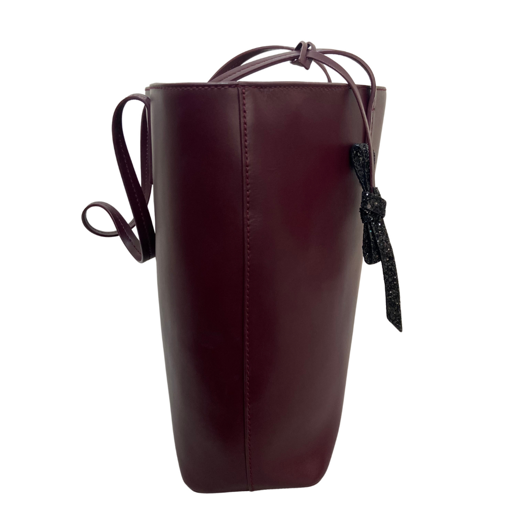 Kate Spade Plum Leather Large Tote Bag | Gently Used |