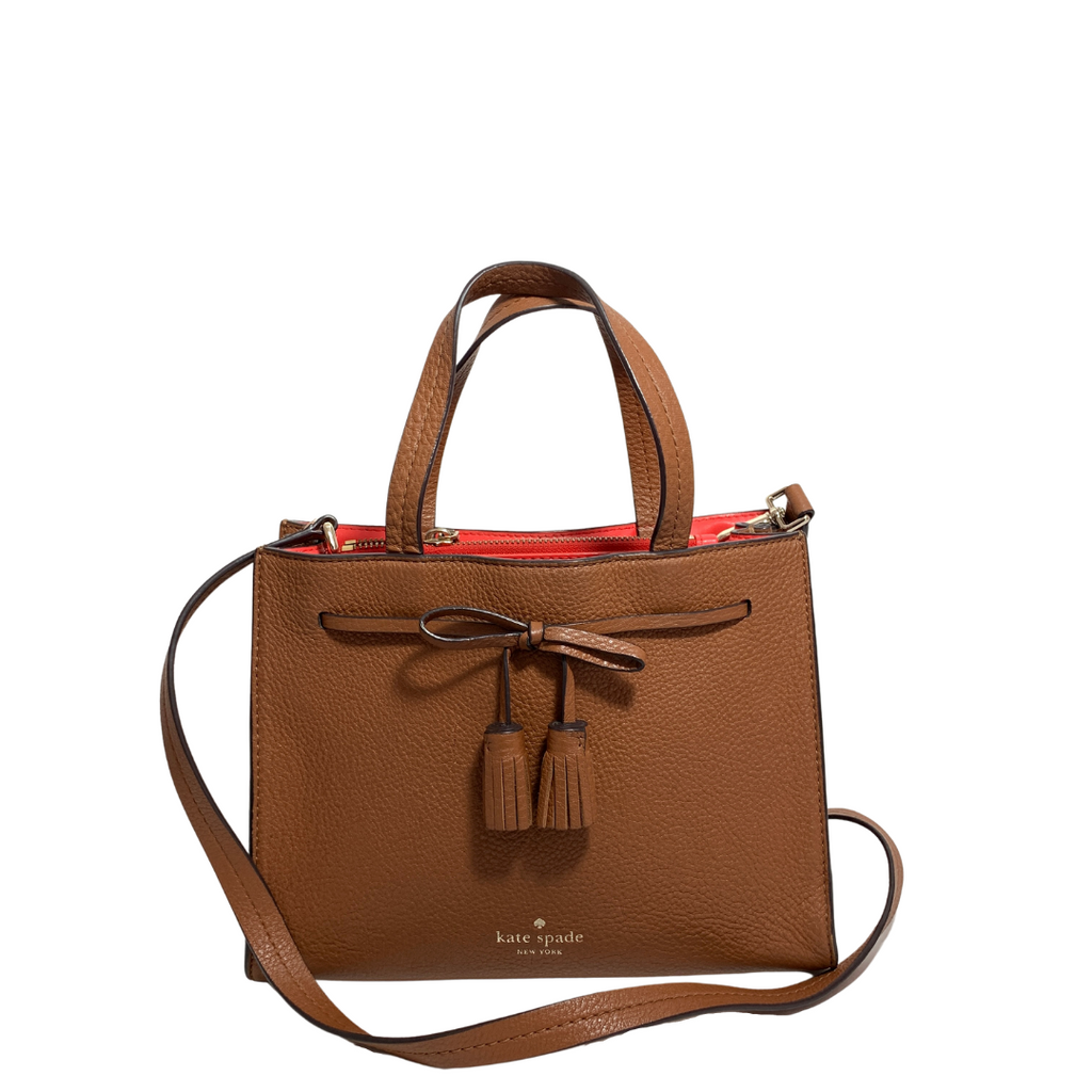 Kate Spade Tan Leather Hayes Street Isobel Satchel | Pre Loved |