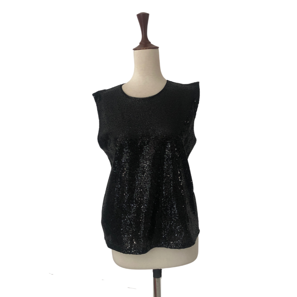 Mango Black Sequins Blouse | Brand New |