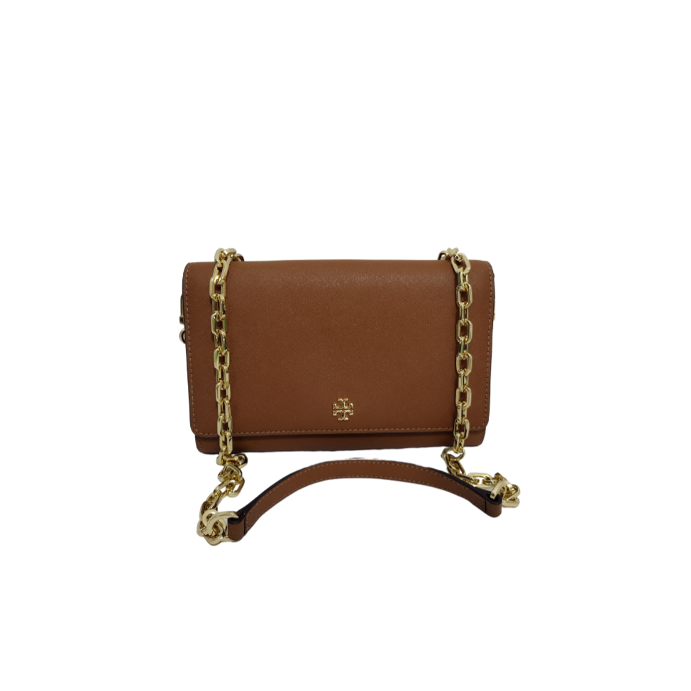 Tory Burch 'Emerson' Tan Leather Wallet-On-Chain | Gently Used |