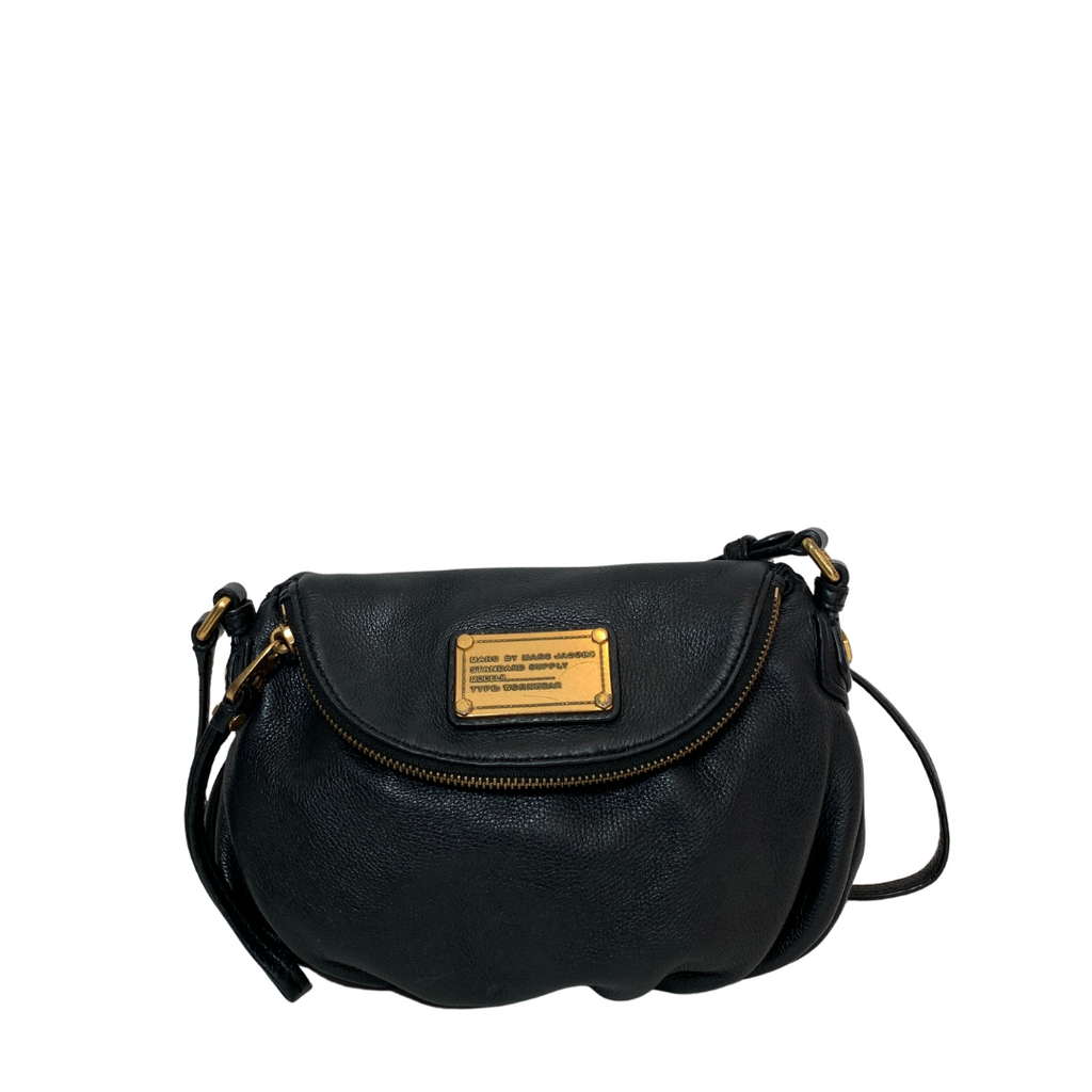Marc Jacobs Black Leather Crossbody Bag | Pre Loved |