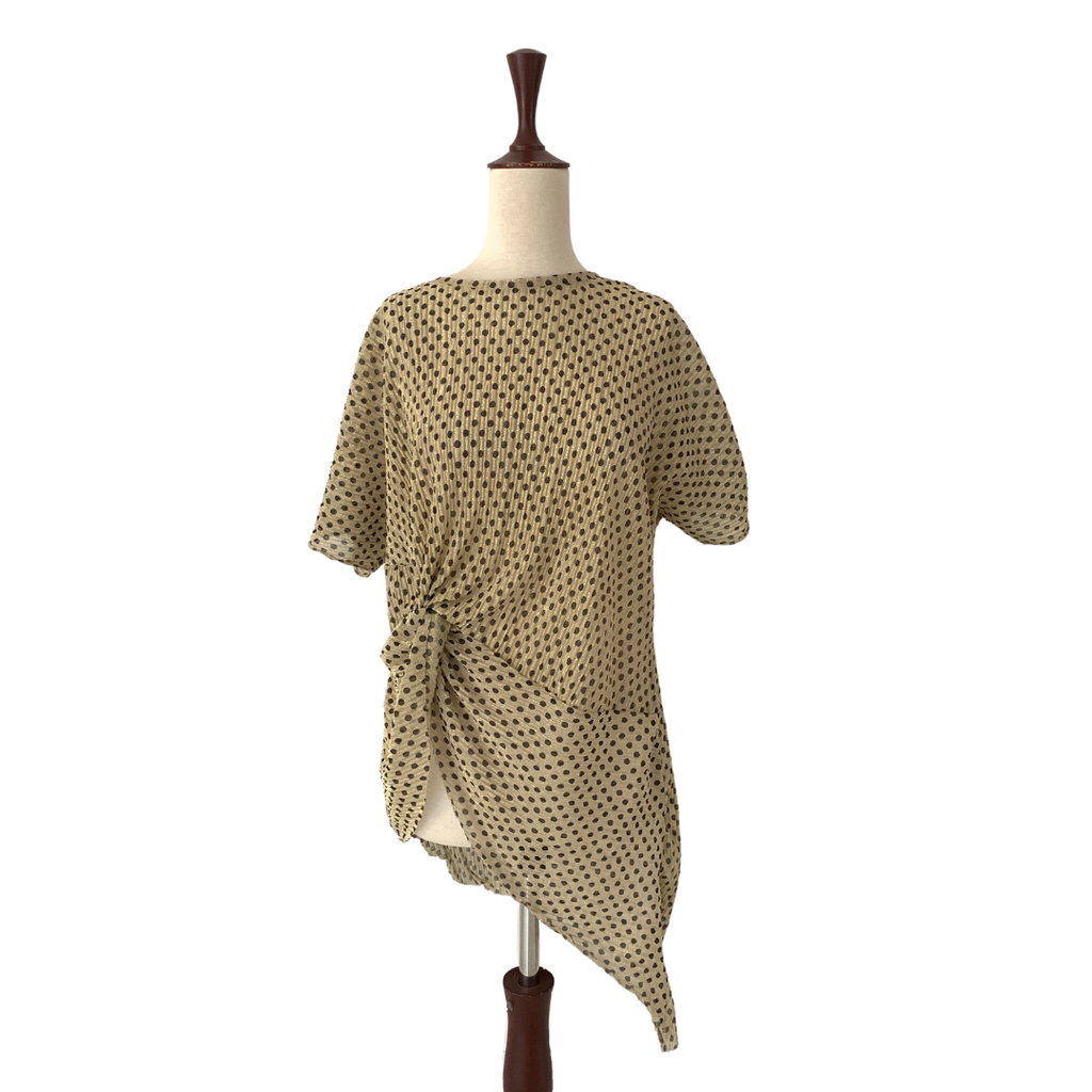 ZARA Gold Polka Dot Knot Top | Gently Used |