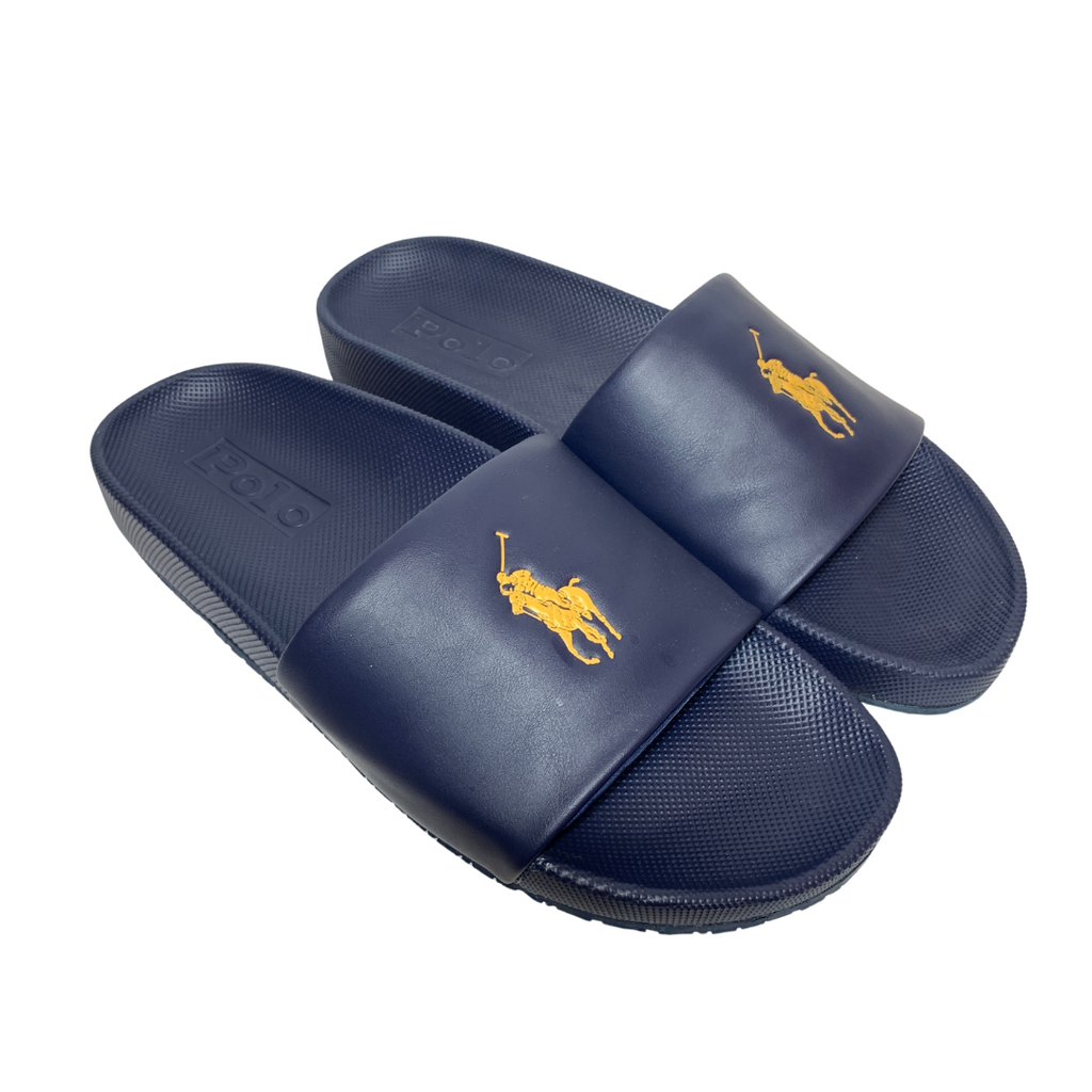 Ralph Lauren Men's Blue 'Cayson' Slides | Like New |
