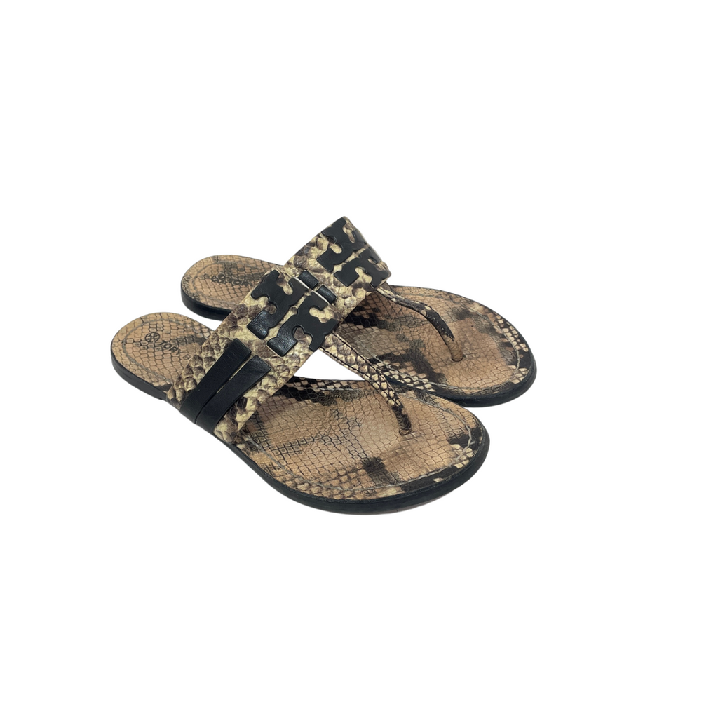 Tory Burch Snakeskin Print 'Leigh' Thong Sandals | Pre Loved |