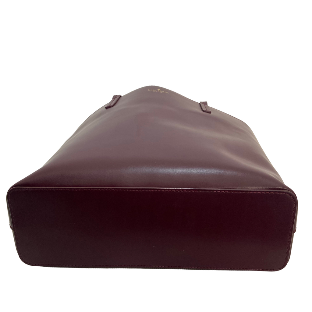 Kate Spade Plum Leather Large Tote Bag | Gently Used |