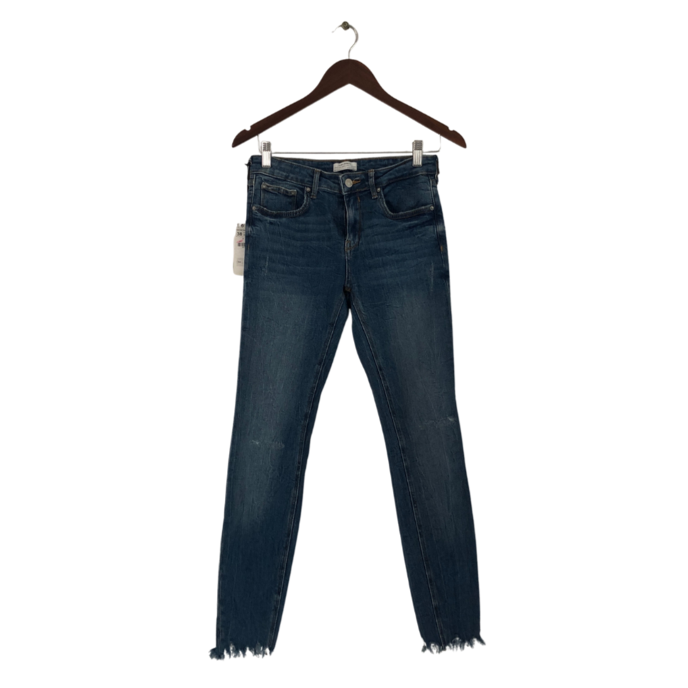 ZARA Blue Skinny Distressed Ankle Jeans | Brand New |