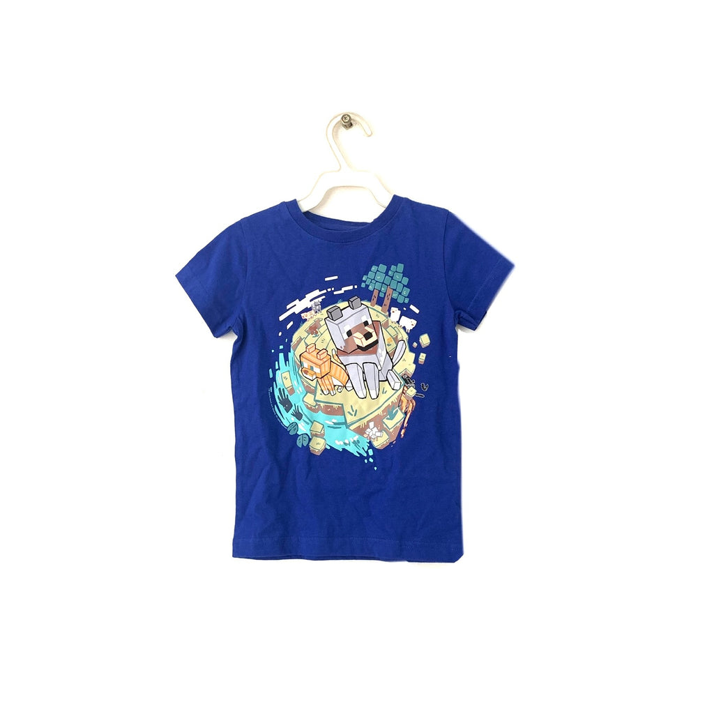 NEXT 'Minecraft' Bright Blue T-Shirt | Brand New |