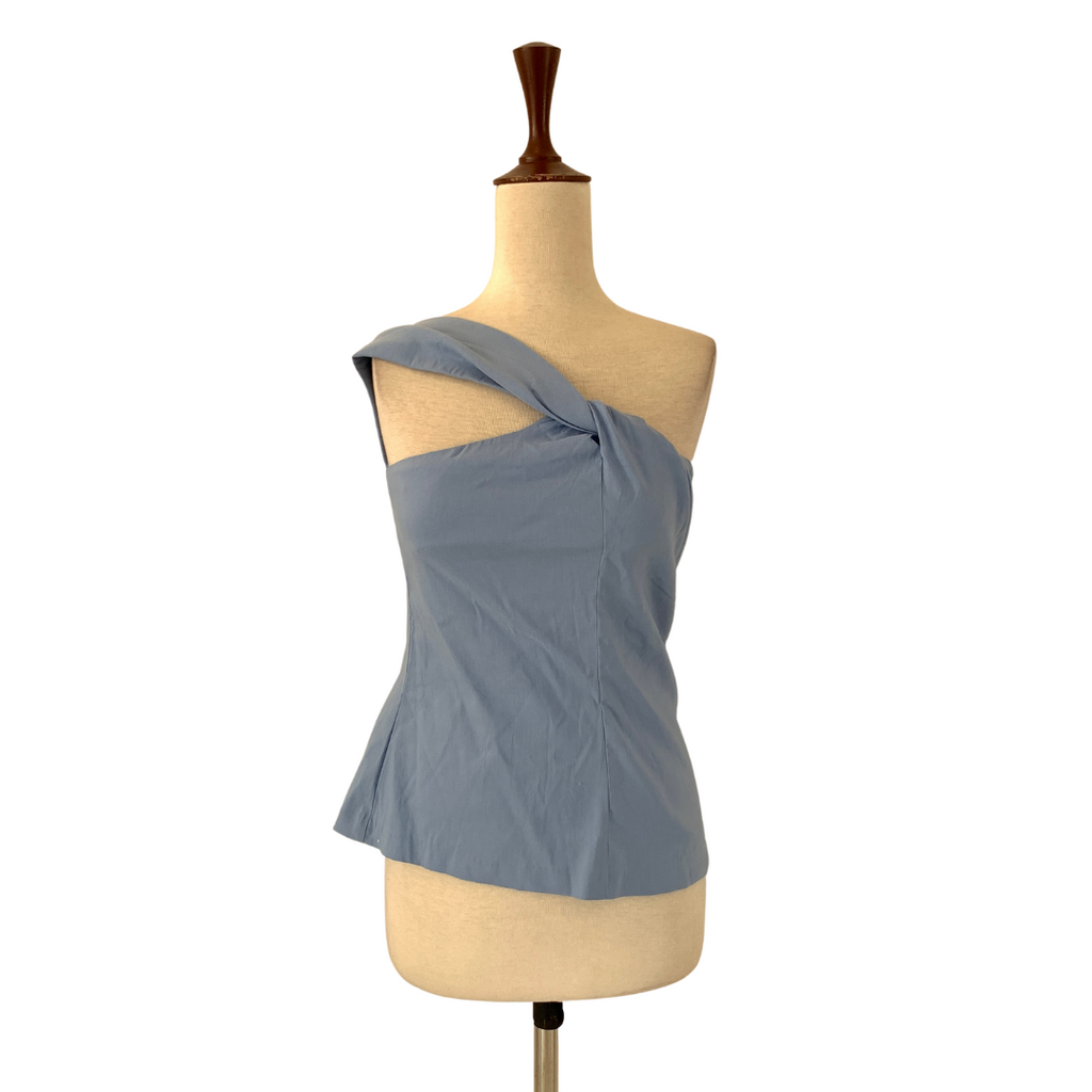 ZARA Ice-blue One-shoulder Top | Brand New |