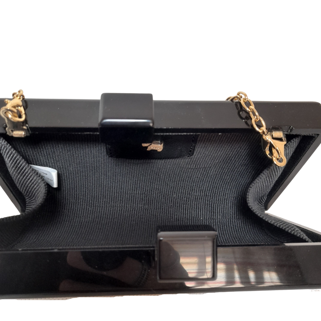 Radley London Black and Gold Box Clutch | Pre Loved |