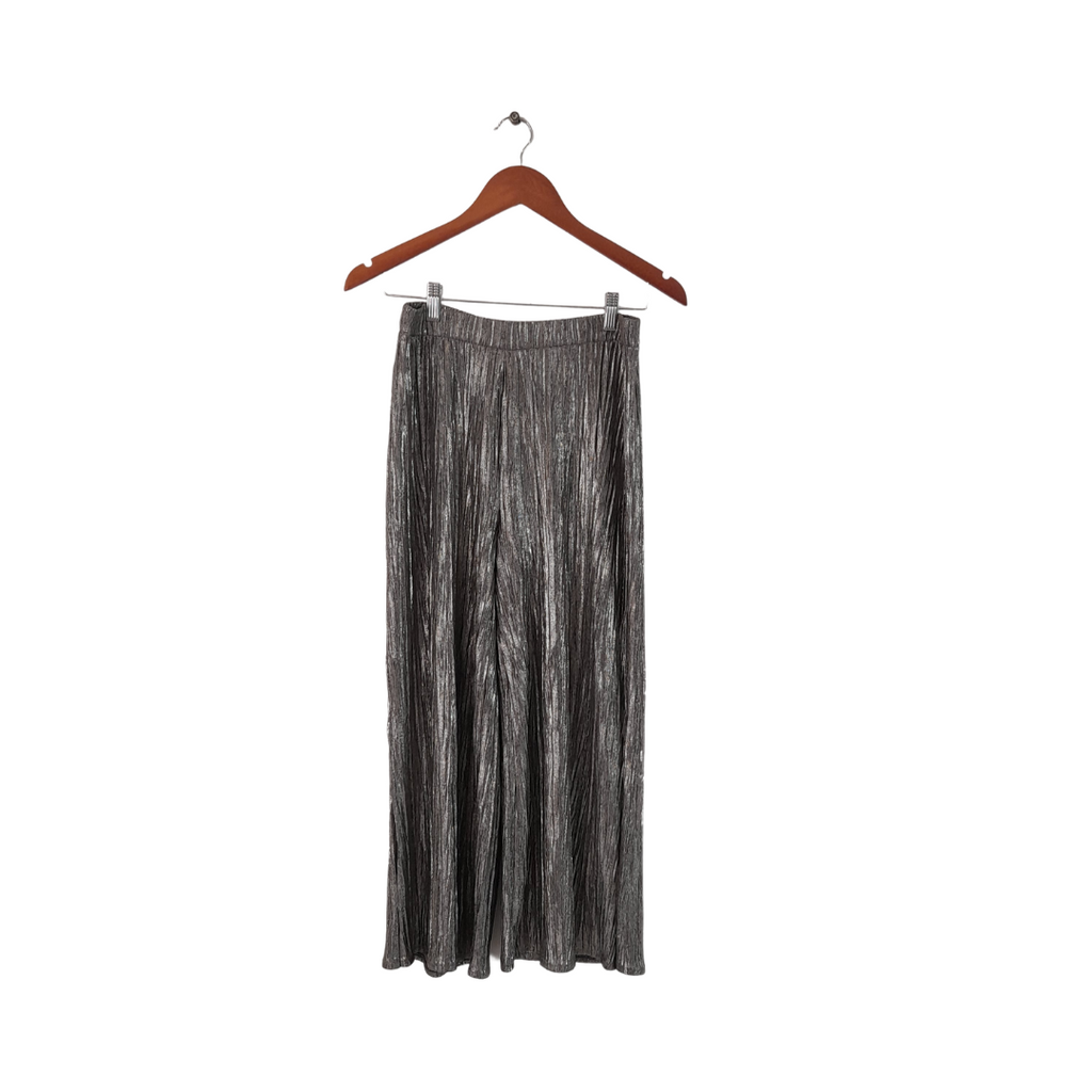 ZARA Metallic Pleated Culotte Pants | Gently Used |