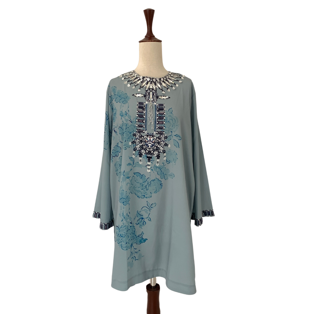 Lulusar Blue Printed Kameez | Brand New |