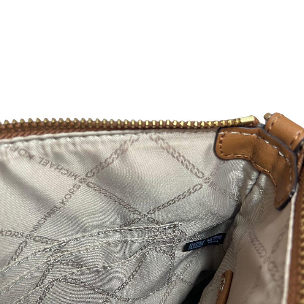 Michael Kors Vanilla Monogram Jetset Square Crossbody Bag | Gently Used |