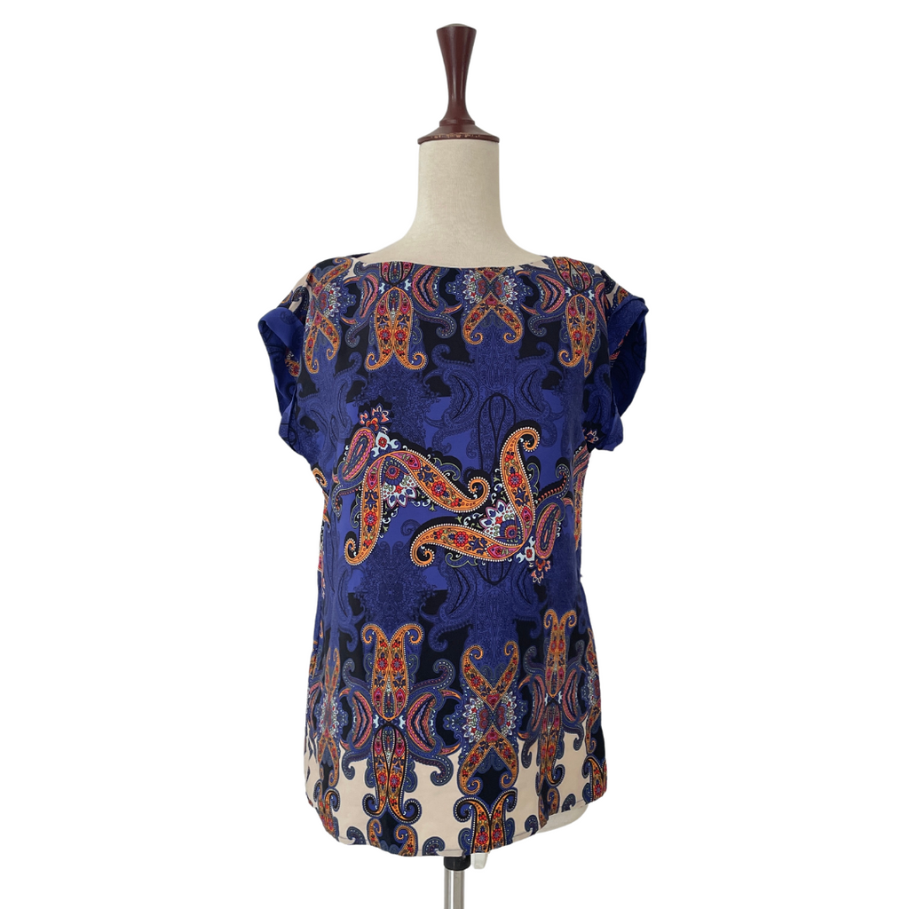 Mango Blue Printed Top | Pre Loved |