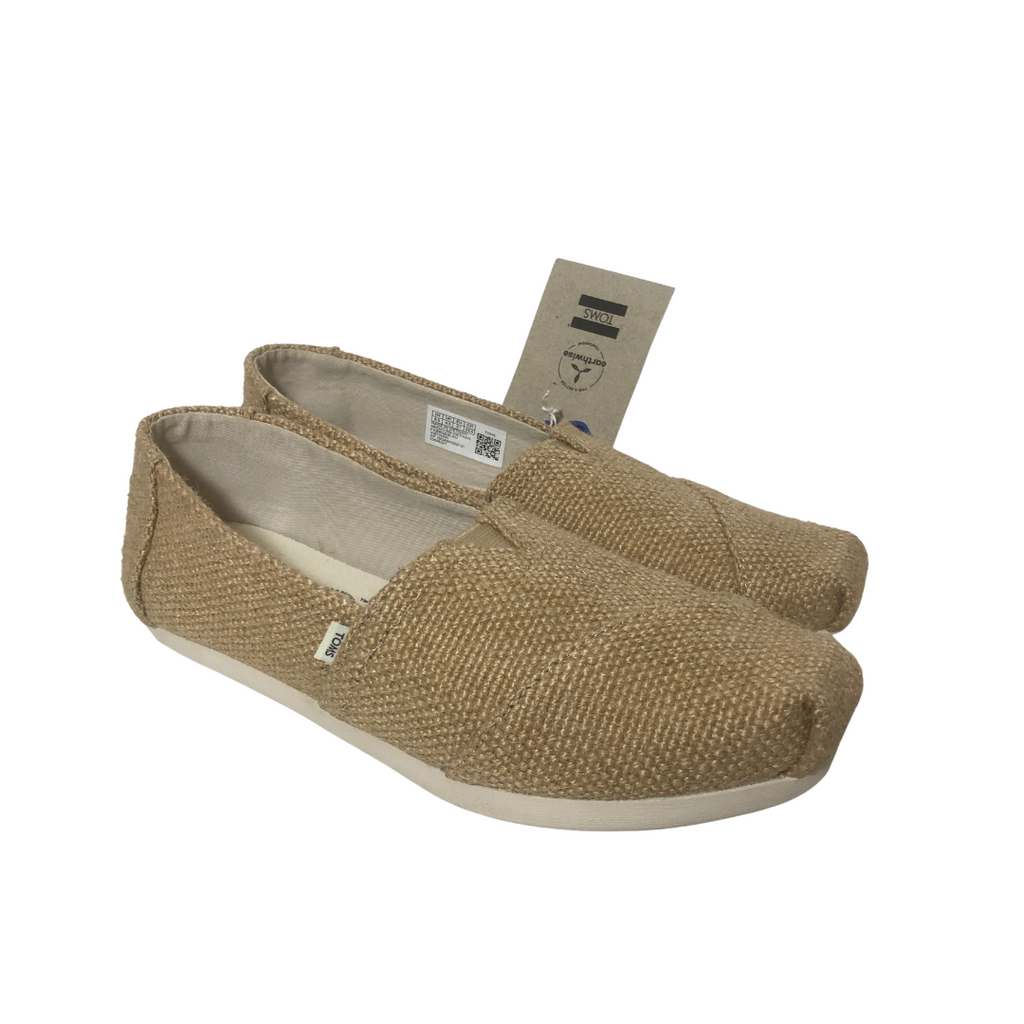 TOMS 'Alpargata' Natural Burlap Shoes | Brand New |