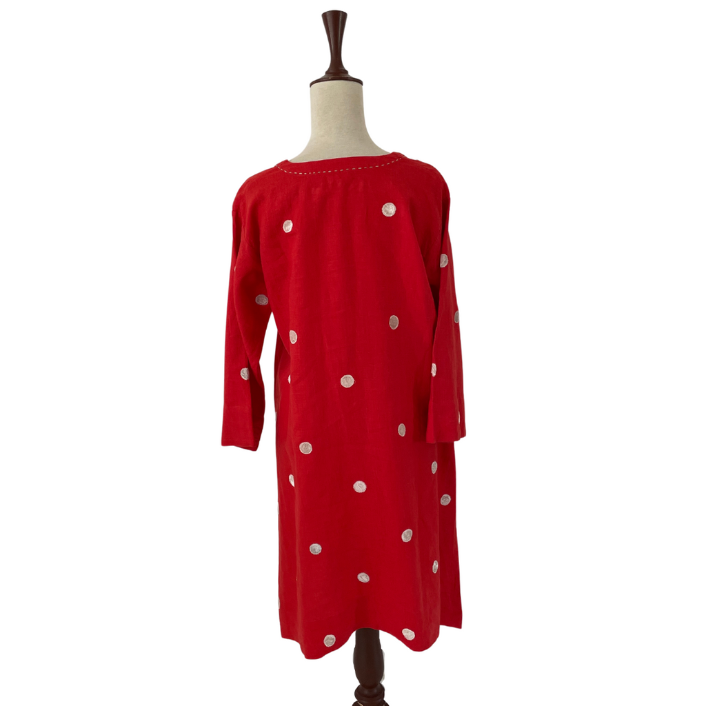 Miraka by Misha Lakhani Red Polka Dot Kurta | Gently Used |