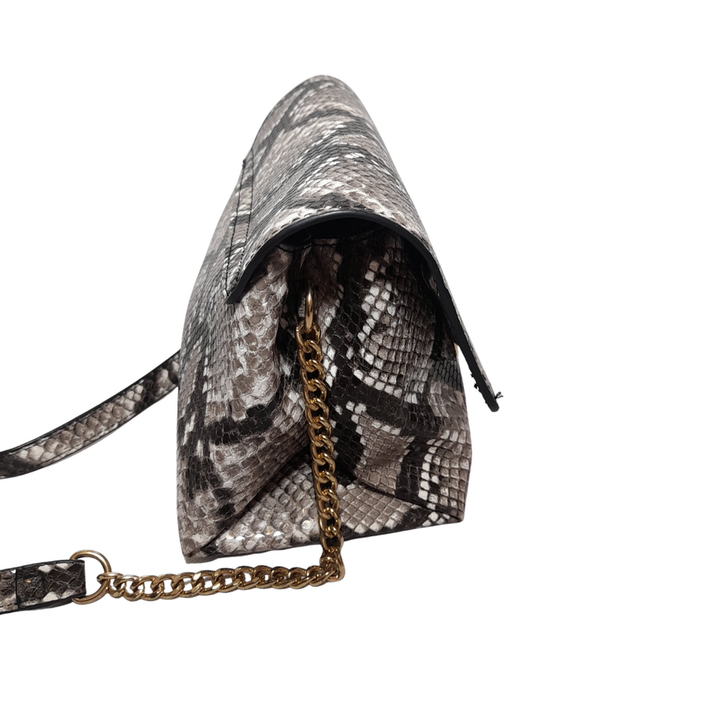 Mango Grey Faux Snakeskin Crossbody Bag | Gently Used |