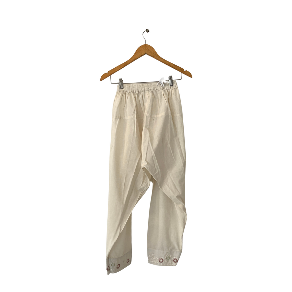 Zara Shahjahan Off-white Embroidered Kameez (3 pieces) | Gently Used |