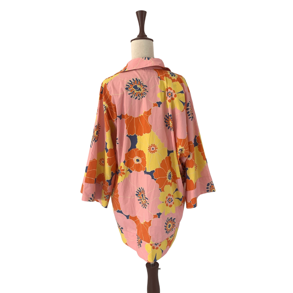 ZARA Pink Floral Printed Cotton Tunic | Brand New |