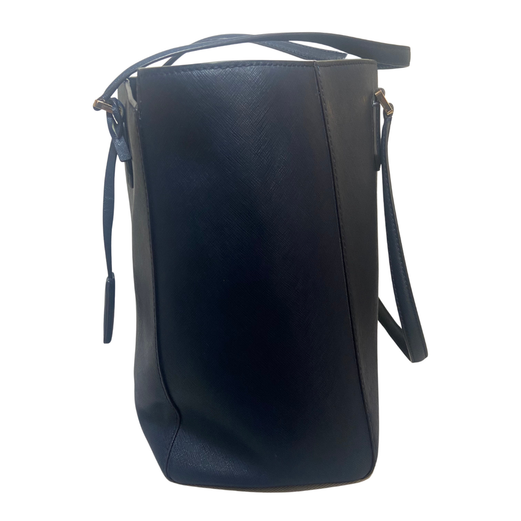 Tory Burch Navy Blue Leather 'Robinson' Tote | Gently Used |