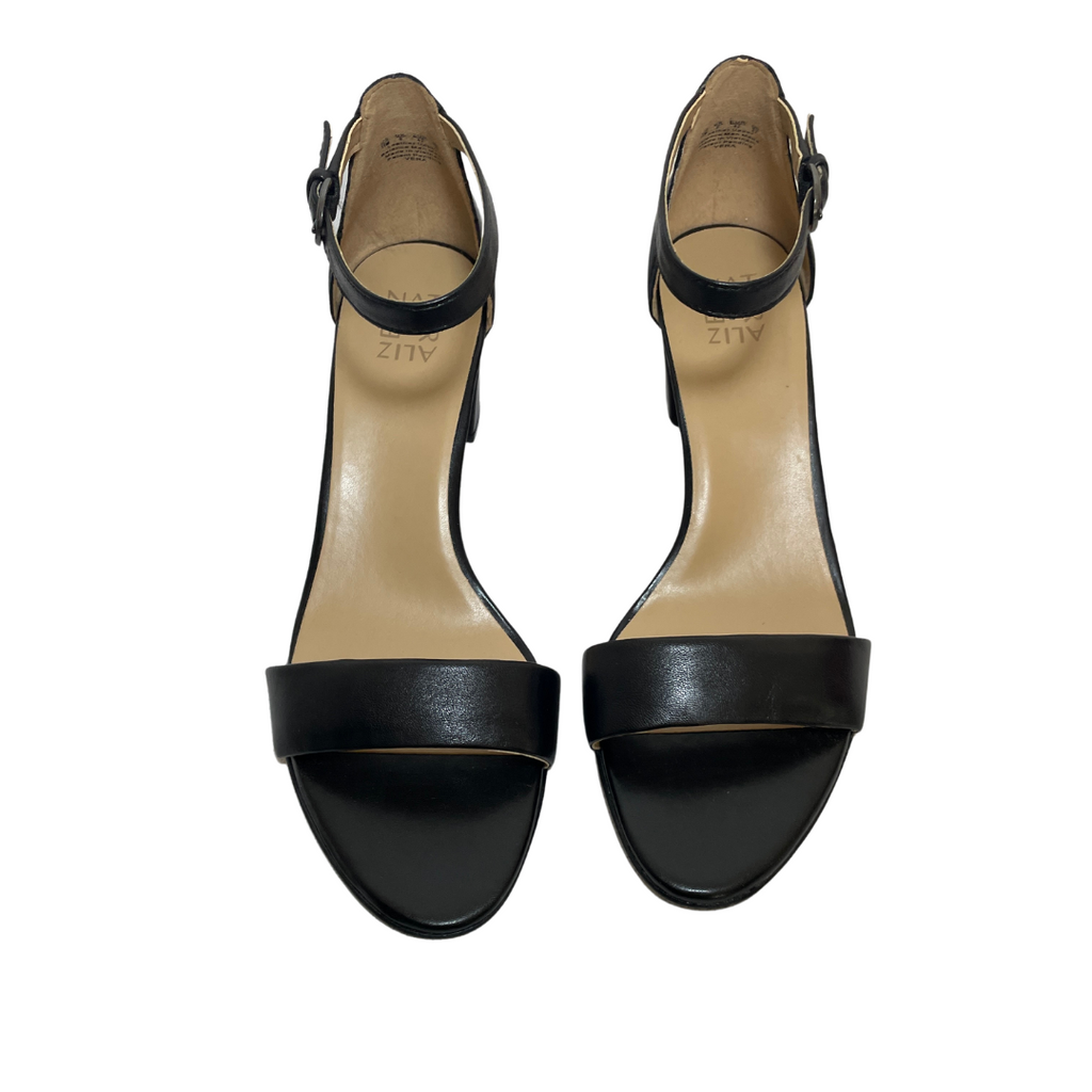 Naturalizer Black Block-Heel Sandals | Like New |