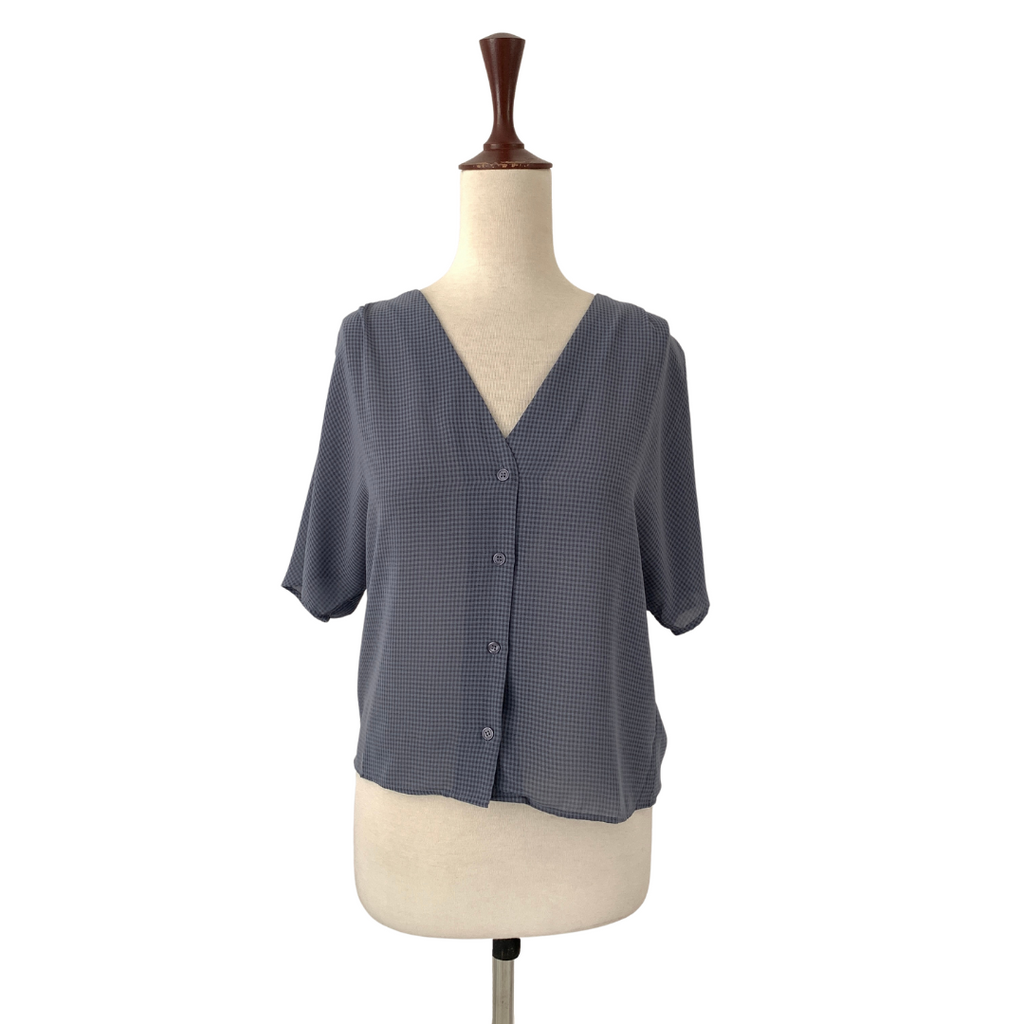 Mango Grey Check Top | Gently Used |