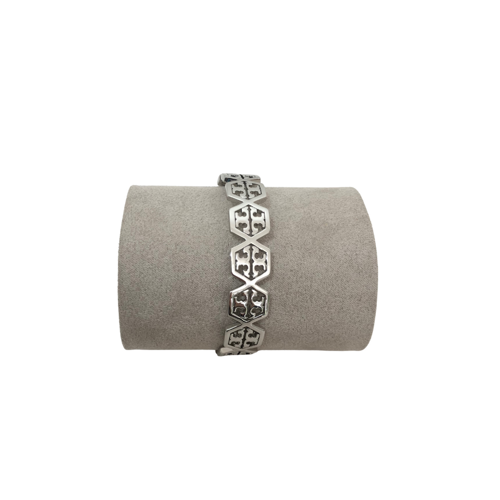 Tory Burch Silver Logo Cuff | Brand New |