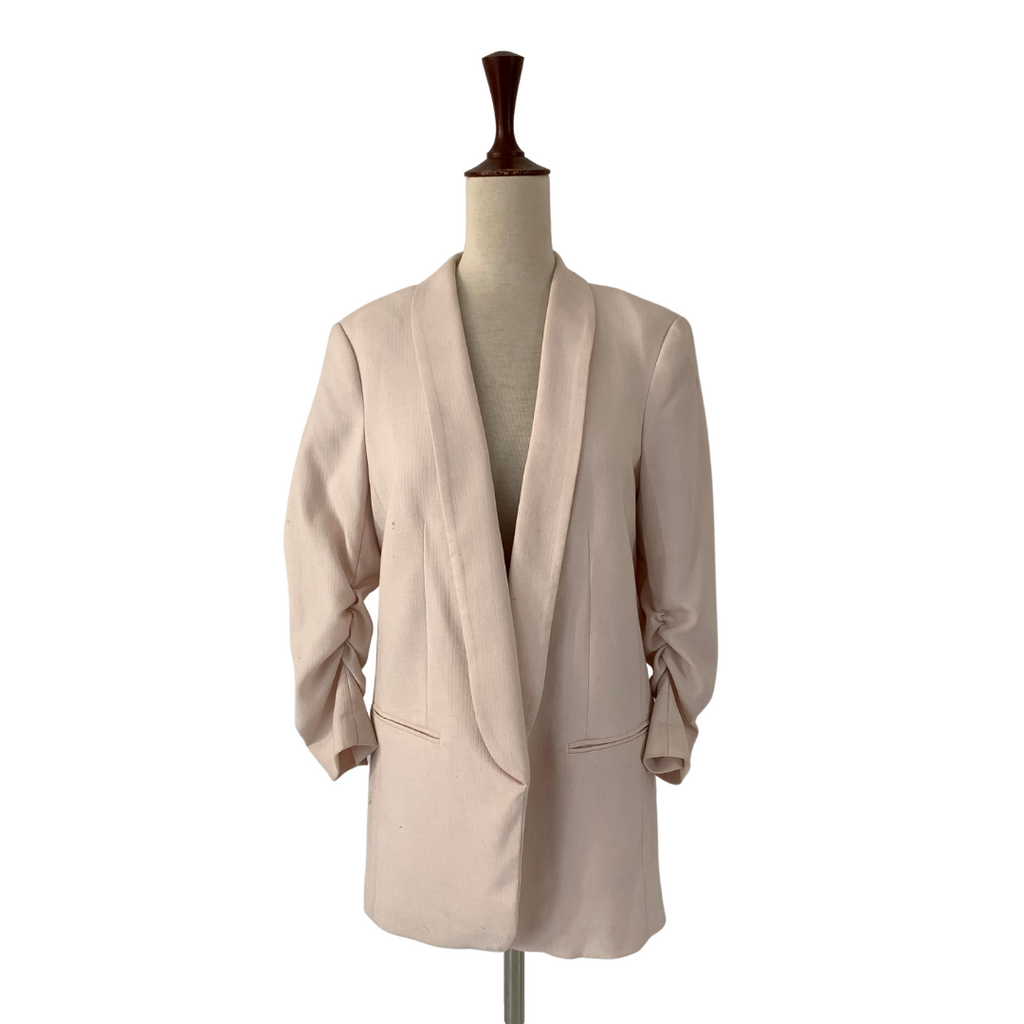 ZARA Light Pink Push-up Sleeves Blazer | Pre Loved |