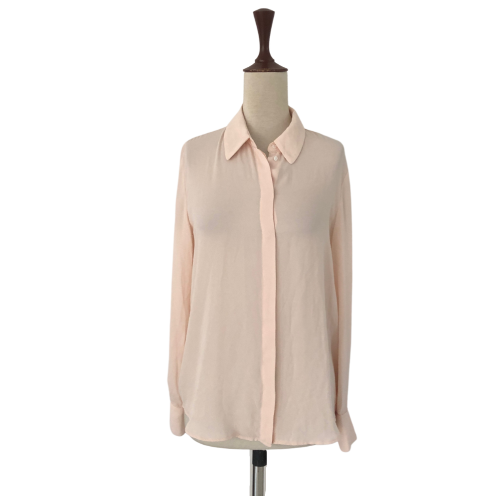Mango Light Pink Long-sleeved Collared Shirt | Gently Used |
