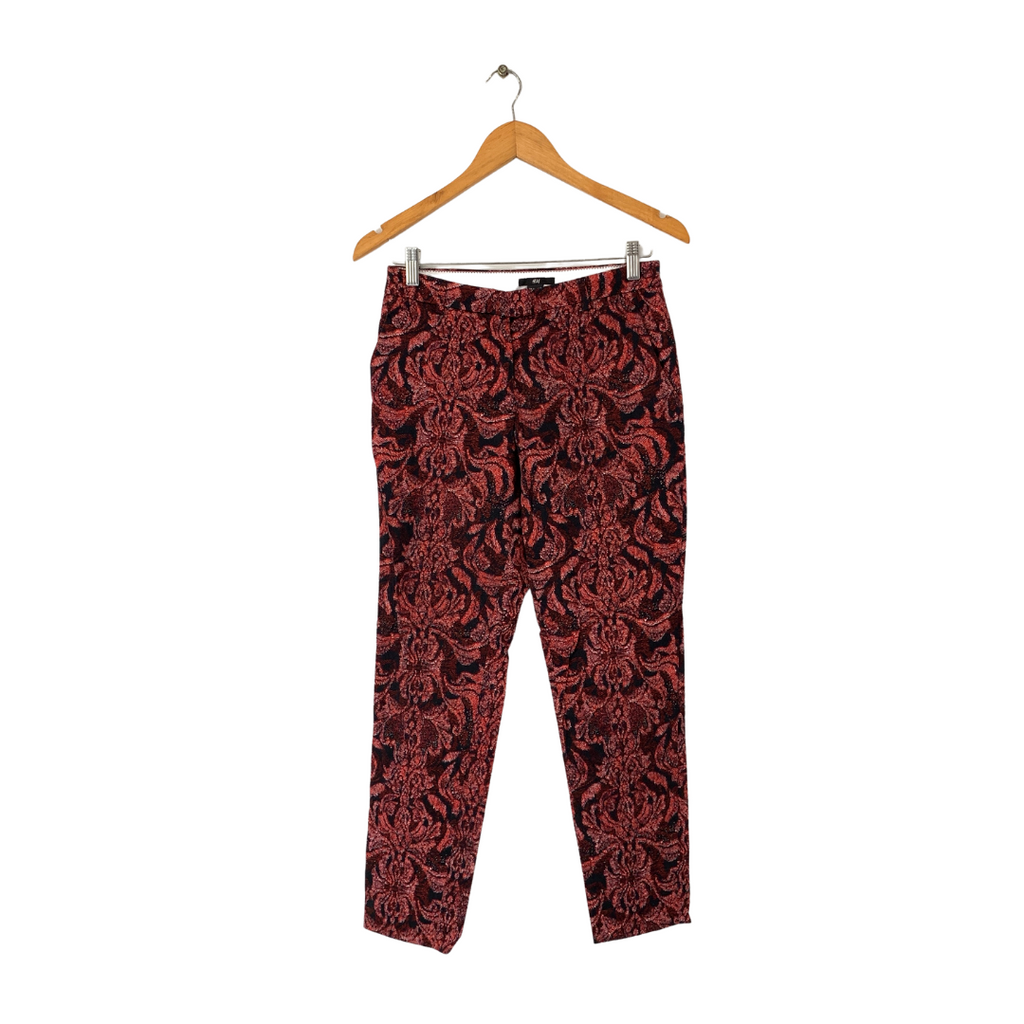 H&M Red Floral Printed Pants | Gently Used |