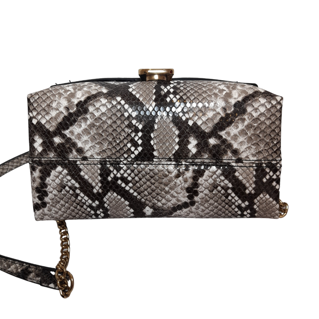 Mango Grey Faux Snakeskin Crossbody Bag | Gently Used |