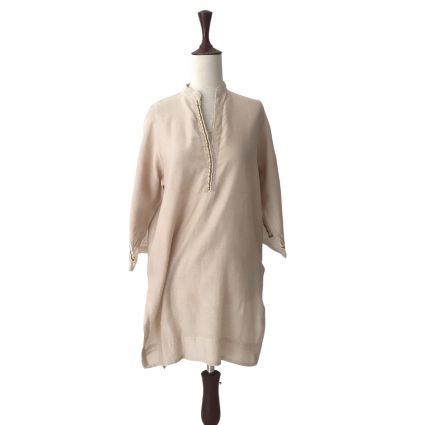 Miraka by Misha Lakhani Beige Kurta | Gently Used |
