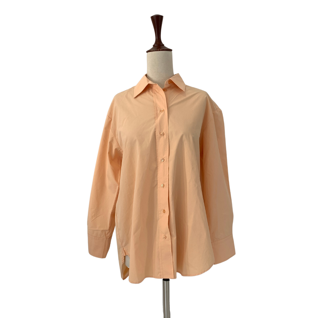 Mango Peach Oversized Button-down Shirt | Pre Loved |