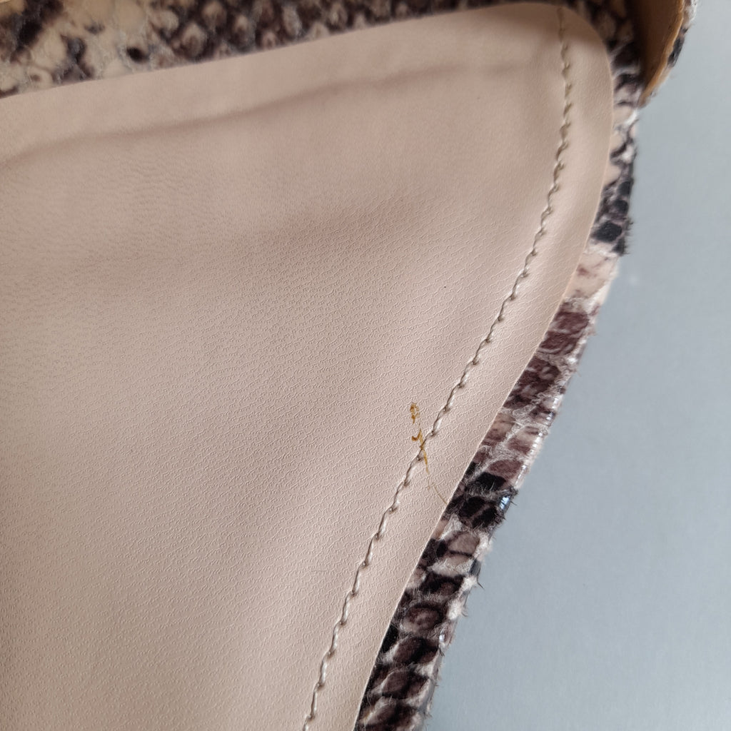 H&M Snakeskin Print Dual Strap Sandals | Gently Used |