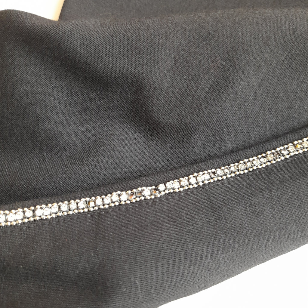 ZARA Black Rhinestone Piping Pants | Pre Loved |