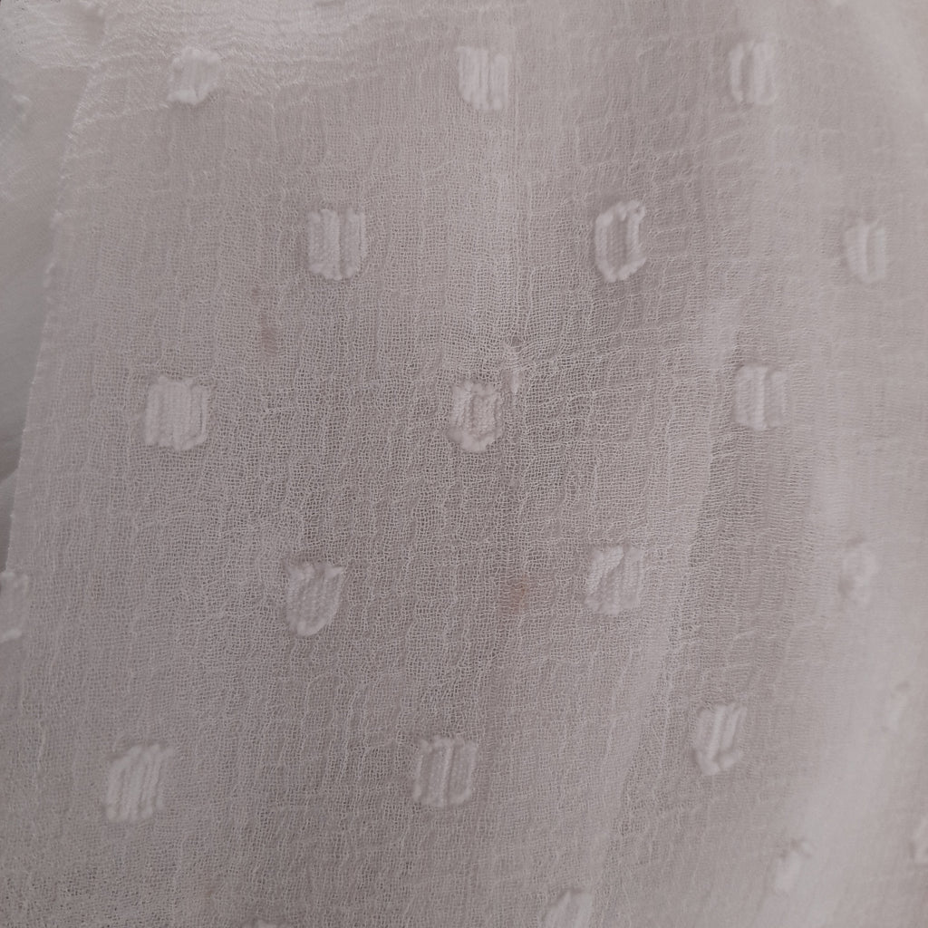 ZARA White Pleated Sheer Embroidered Dress | Brand New |