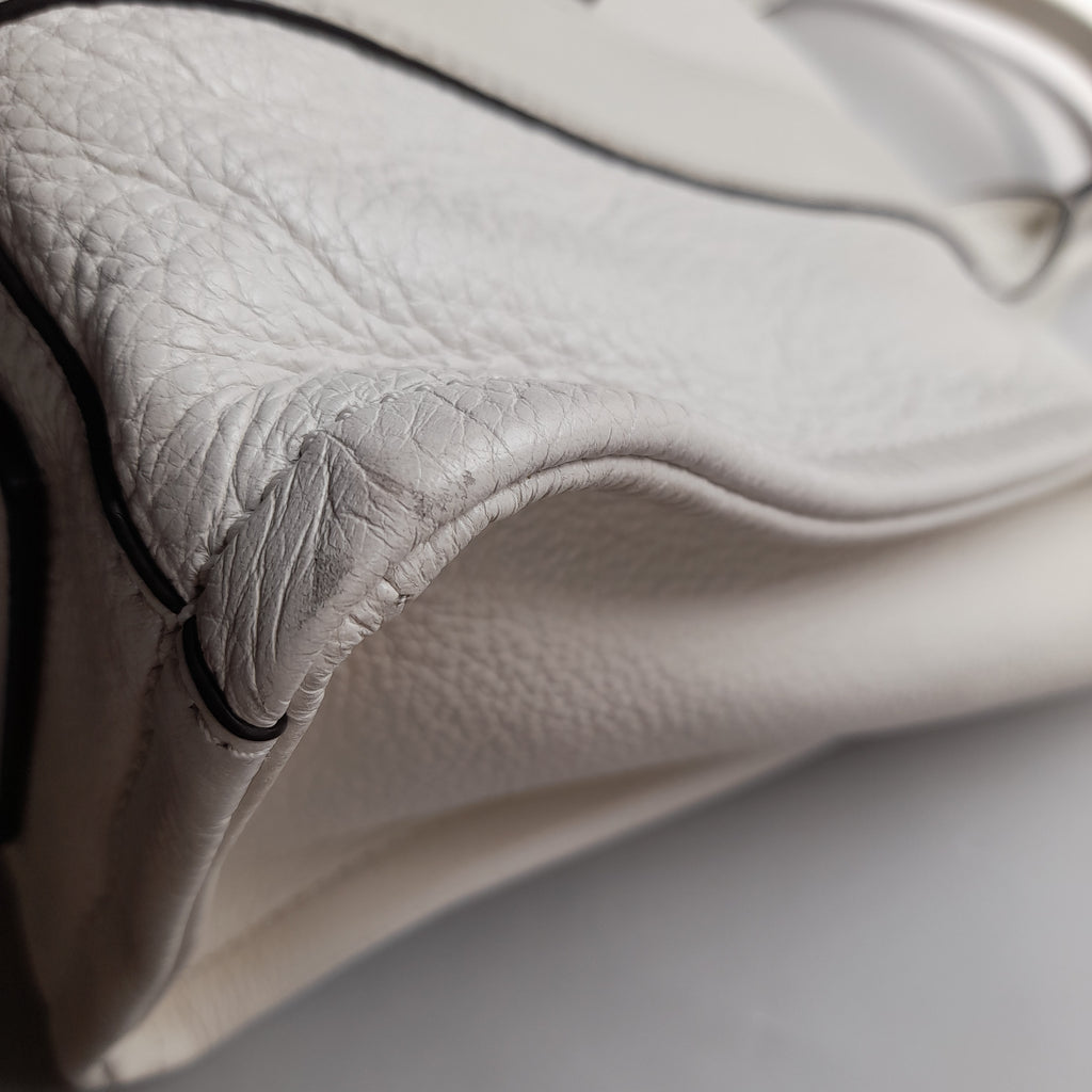 Marc Jacobs White Small Leather 'The Tote Bag' | Pre Loved |