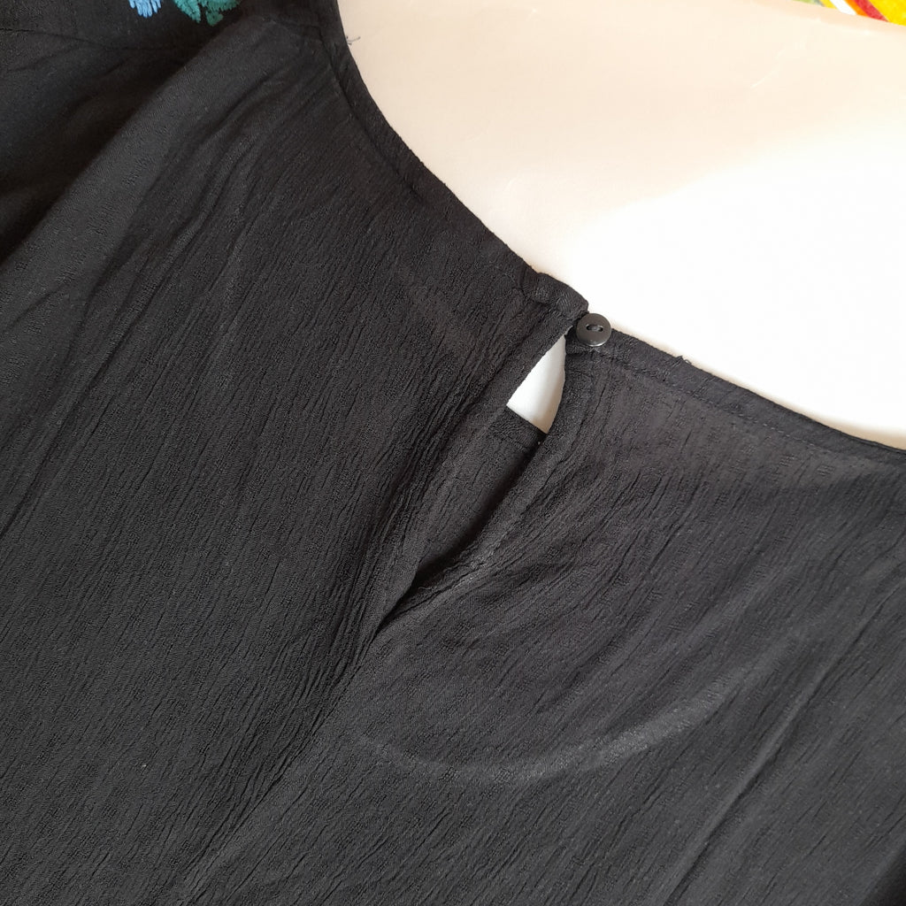 Yessica Black Embroidered Blouse | Pre Loved |