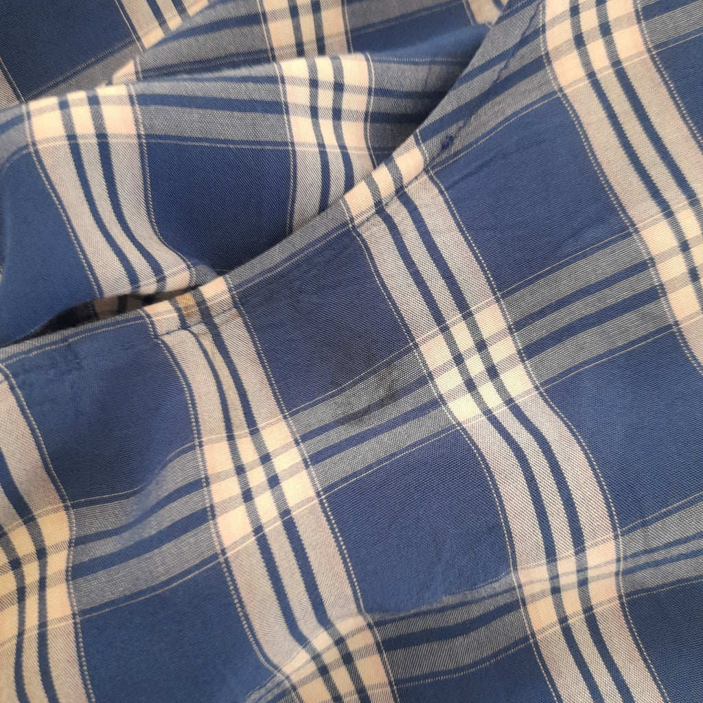 Old Navy Blue & White Checked Blouse | Pre Loved |