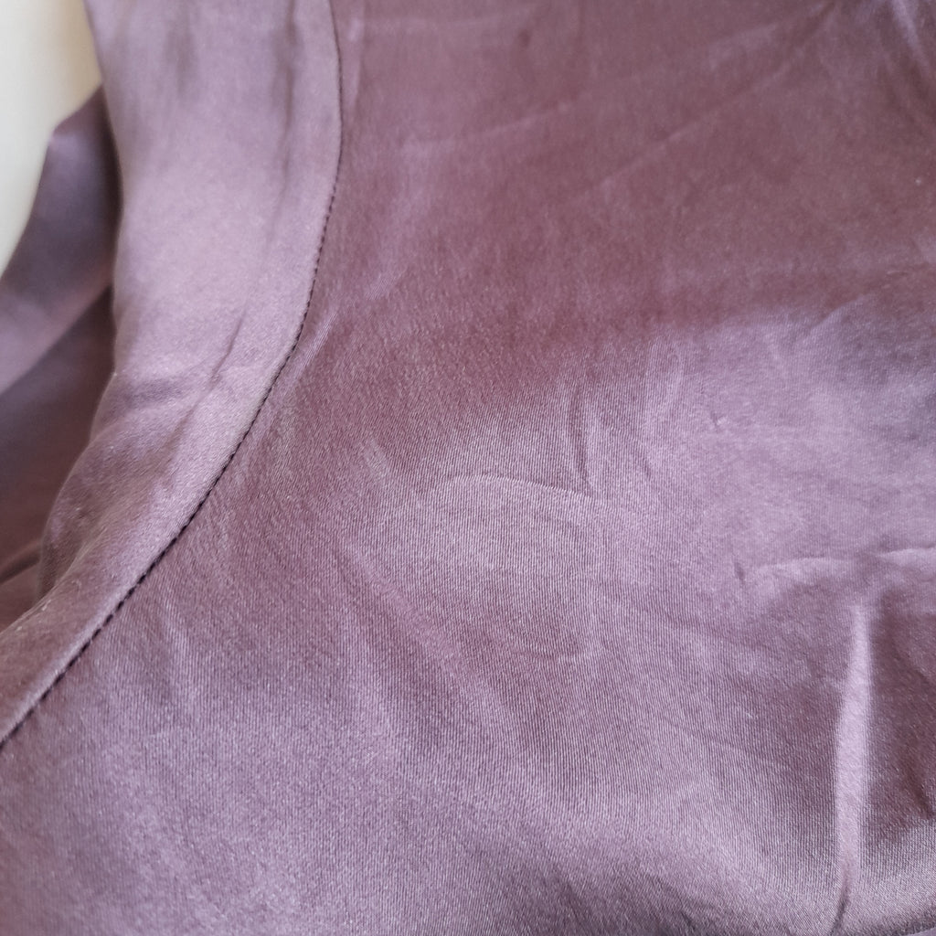 Peter Hahn Purple 100% Silk Collared Shirt | Gently Used |