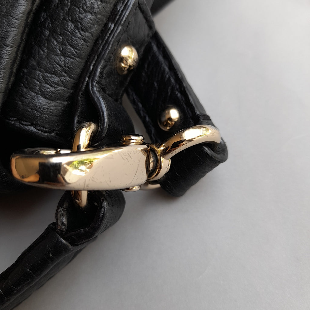 Kate Spade Black Pebbled Leather Foldover Crossbody Bag | Pre Loved |