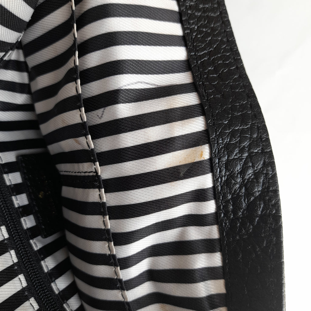 Kate Spade Black Pebbled Leather Foldover Crossbody Bag | Pre Loved |